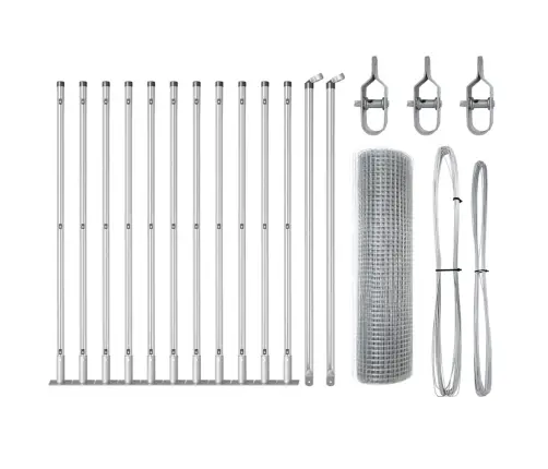 Tvorelės Stulpas Sidabro 25 X 0,5 M (12 X 12 Mm Tinklas)