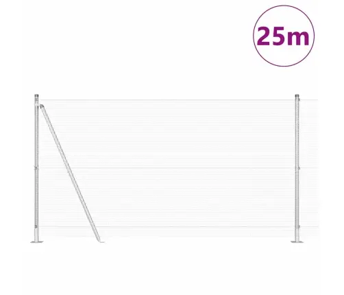 Tvorelės Stulpas Sidabro 25 X 1,2 M (12 X 12 Mm Tinklas)