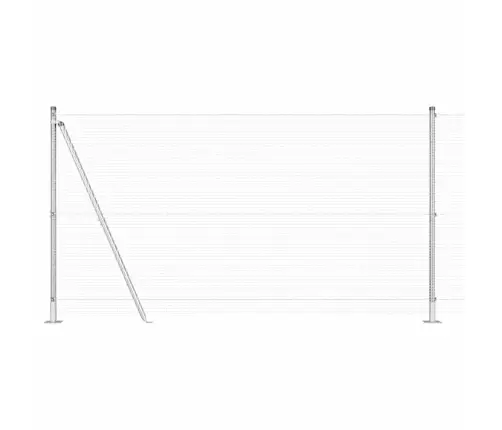 Metinātais Acu Žogs Ar 13 Flanged Stabiem 1.2X25 M Rūdītā Tērauda Vidaxl