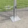Cinkotā Stieples Žogs Ar 13 Flangētiem Stabiem 1.4X25 M Cinkota Tērauda Vidaxl