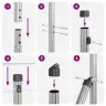 Cinkotā Stieples Žogs Ar 13 Flangētiem Stabiem 1.4X25 M Cinkota Tērauda Vidaxl