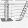 Metinātais Žogs Ar 13 Flangētiem Stabiem 1.5X25 M Cinkots Tērauds Vidaxl