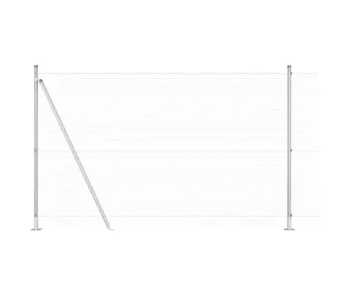 Cinkots Metāla Žogs Ar 13 Flanged Stabiem 1.6X25 M Cinkots Tērauds Vidaxl