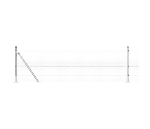 Tvora Su Stulpais Sidabro 0.6 X 50 M Plienas