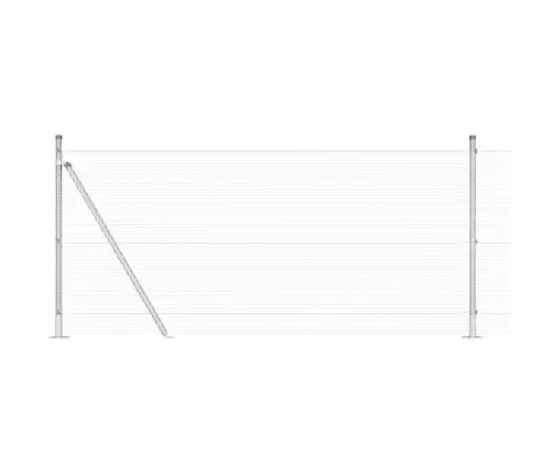 Tvora Su Stulpais Sidabro 1 X 50 M Plienas