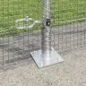 Metināts Drāts Žogs Ar 13 Flangētiem Stabiem 1.4X50 M Cinkots Tērauds Vidaxl