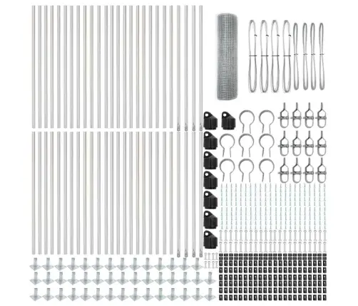 Cinkota Tērauda Žoga Statņu Komplekts Ar Betona Bāzes Fiksāciju Vidaxl