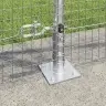 Metināts Žogs Ar 13 Flangētām Statnēm 0.8X100 M Cinkots Tērauds Vidaxl Metināts Žogs Ar 13 Flangētām Statnēm 0.8X100 M Cinkots Tērauds Vidaxl