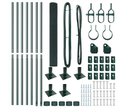 Tvora Su Stulpais Žalia 0.8 X 10 M Plienas