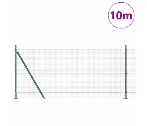 Tvora Su Stulpais Žalia 0.8 X 10 M Plienas