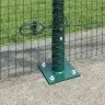 Savilkto Vadu Žogs Ar 7 Aptinātiem Stabiem Zaļā Krāsā 0.8X10 M Tērauda Vidaxl