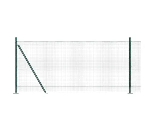 Savilkto Vadu Žogs Ar 7 Aptinātiem Stabiem Zaļā Krāsā 0.8X10 M Tērauda Vidaxl