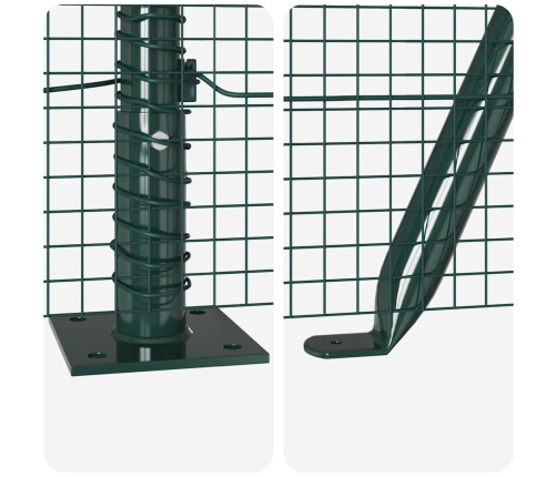 Tvora Su Stulpais Žalia 1.4 X 10 M Plienas