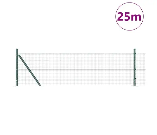 Tvora Su Stulpais Žalia 0.5 X 25 M Plienas