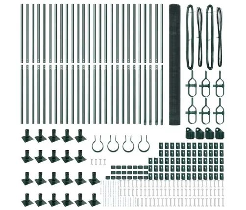 Tvora Su Stulpais Žalia 1.4 X 50 M Plienas