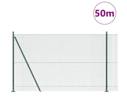 Aiapost Roheline 50 X 1,5 M (12 X 12 Mm Võrk) Terased Ja Pvc