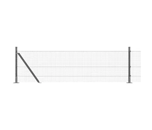 Tvora Su Stulpais Pilka 0.4 X 10 M Plienas