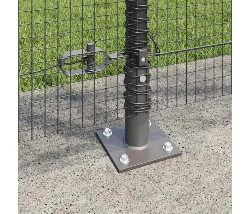 Metinātā Stieple Ar 7 Flangēm Pelēka 1,2X10 M Tērauda Vidaxl