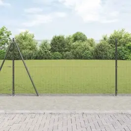 Žogs Ar Stabiem. Pelēka 1.2 X 25 M Tērauds Vidaxl