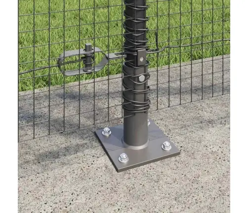 Metinātais Vads Ar 13 Flangētiem Stabiem Pelēks 1.2X25 M Tērauds Vidaxl