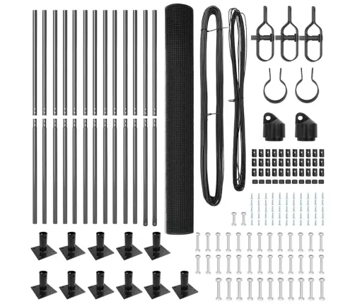 Tvorelės Stulpas Pilka 25 X 1,5 M (12 X 12 Mm Tinklelis)