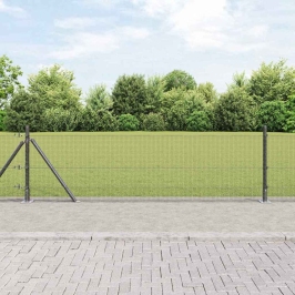 Tvora Su Stulpais Pilka 0.6 X 50 M Plienas