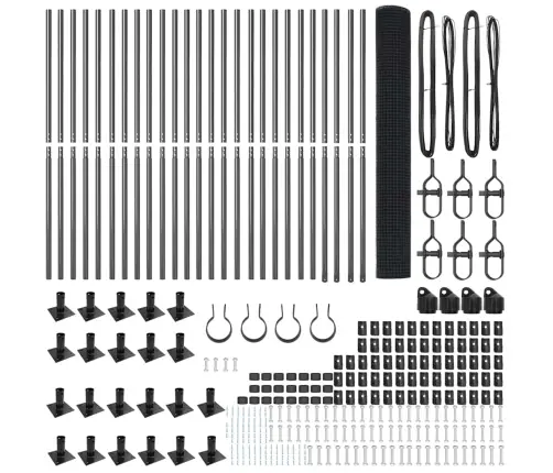 Tvora Su Stulpais Pilka 1.2 X 50 M Plienas