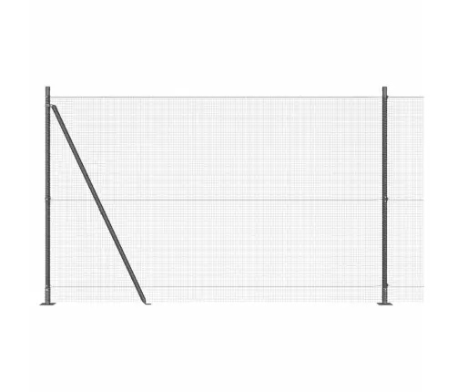 Metāla Žogu Komplekts Ar 3 Izliektiem Stabiem Pelēks 1.5X50 M Tērauds Vidaxl