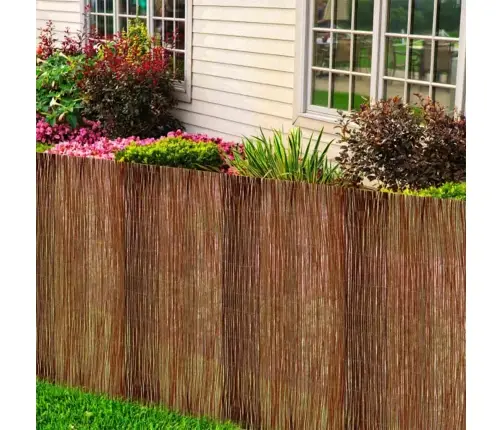 Vītolus Žogs Dabiska 170 X 500 Cm Vītols Vidaxl