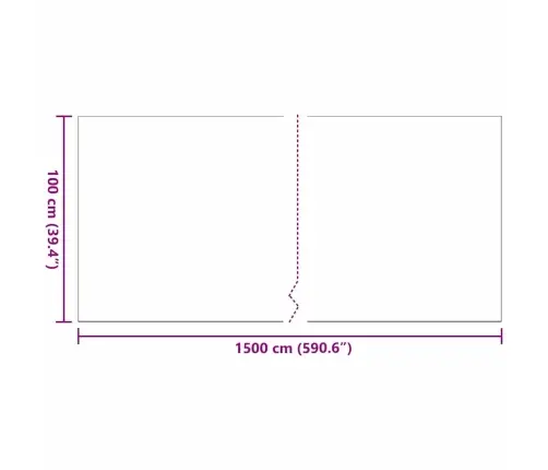 Mākslīgā Zāle Melna 15 X 1 M Polipropilēns Vidaxl