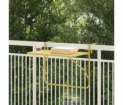 Kabantis Balkono Stalas Auksinė 60 X 39 X 65 Cm Plienas Kabantis Balkono Stalas Auksinė 60 X 39 X 65 Cm Plienas