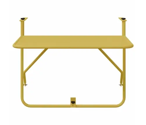 Kabantis Balkono Stalas Auksinė 60 X 39 X 65 Cm Plienas Kabantis Balkono Stalas Auksinė 60 X 39 X 65 Cm Plienas