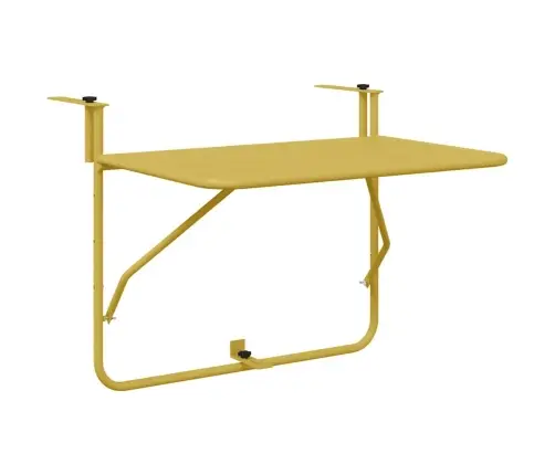 Kabantis Balkono Stalas Auksinė 60 X 39 X 65 Cm Plienas Kabantis Balkono Stalas Auksinė 60 X 39 X 65 Cm Plienas