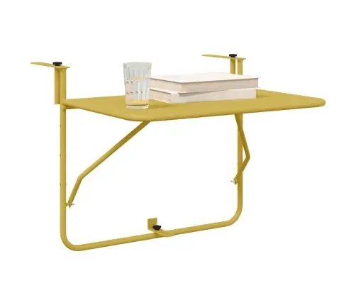 Kabantis Balkono Stalas Auksinė 60 X 39 X 65 Cm Plienas Kabantis Balkono Stalas Auksinė 60 X 39 X 65 Cm Plienas