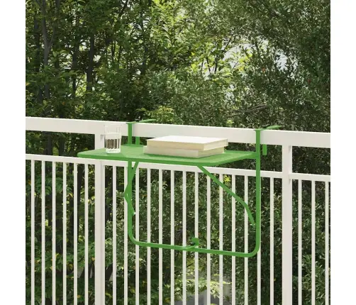 Kabantis Balkono Stalas Žalia 60 X 39 X 65 Cm Plienas