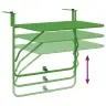 Kabantis Balkono Stalas Žalia 60 X 39 X 65 Cm Plienas