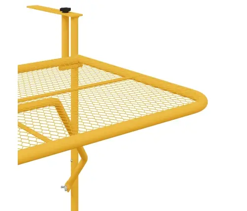 Salokāmais Pakārtais Balkona Galds Sinepju Krāsā - 60X40 Cm, Tērauds Vidaxl