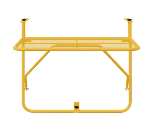 Salokāmais Pakārtais Balkona Galds Sinepju Krāsā - 60X40 Cm, Tērauds Vidaxl