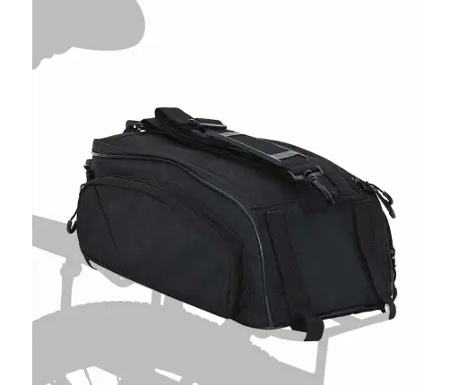 Velosipēdu Soma Pannier Statīvam 12 L Melna 38X21X16 Cm Vidaxl