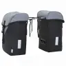 Velosipēda Pannier Soma Divām Somām 35L Pelēka Vidaxl