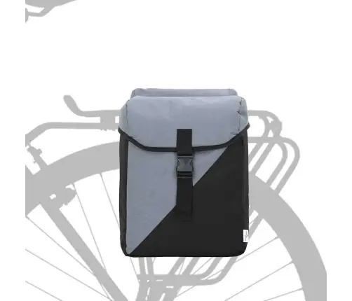 Velosipēda Pannier Soma Divām Somām 35L Pelēka Vidaxl