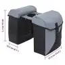 Velosipēda Pannier Soma Divām Somām 35L Pelēka Vidaxl