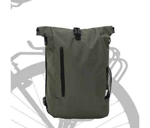 Velosipēda Soma Pārvadāšanas Statīvam 20L Olīvu Zaļa 31X13X58 Cm Vidaxl
