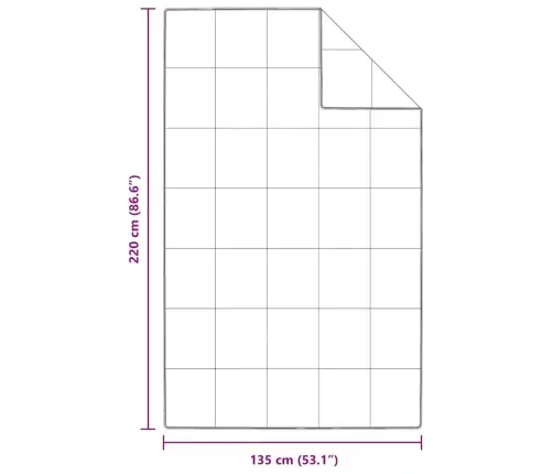 Ziemas Gultas Sega Balta 135 X 220 Cm 105Gsm Persiku Poliesters Vidaxl