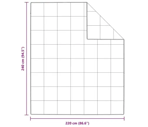 Segas Un Segas Balta 240 X 220 Cm Dūnas Vidaxl