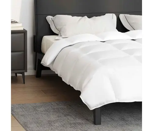 Segas Un Segas Balta 240 X 200 Cm Dūnas Vidaxl