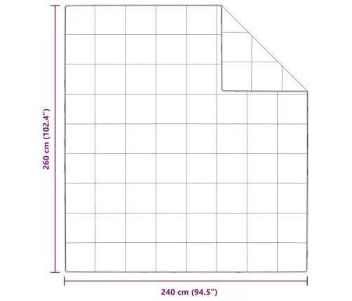 Segas Un Segas Balta 240 X 260 Cm Dūnas Vidaxl