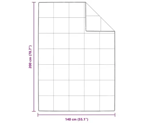 Klāja Un Segas Balta 140 X 200 Cm Dūnas Vidaxl