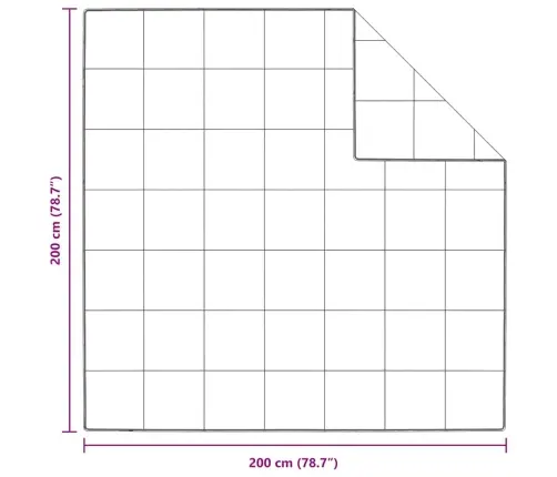 Klāja Un Segas Balta 200 X 200 Cm Dūnas Vidaxl