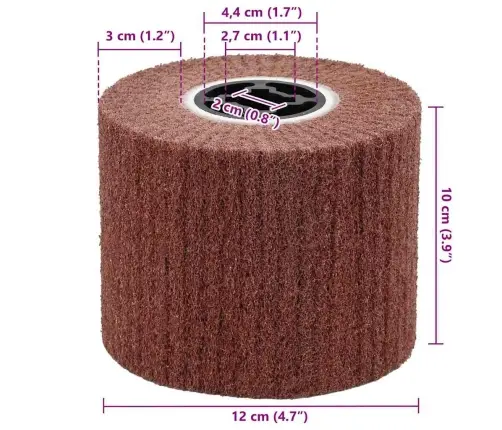 Hõõrdepinkide Rullid 3 Pcs Pruun 12 X 12 X 10 Cm